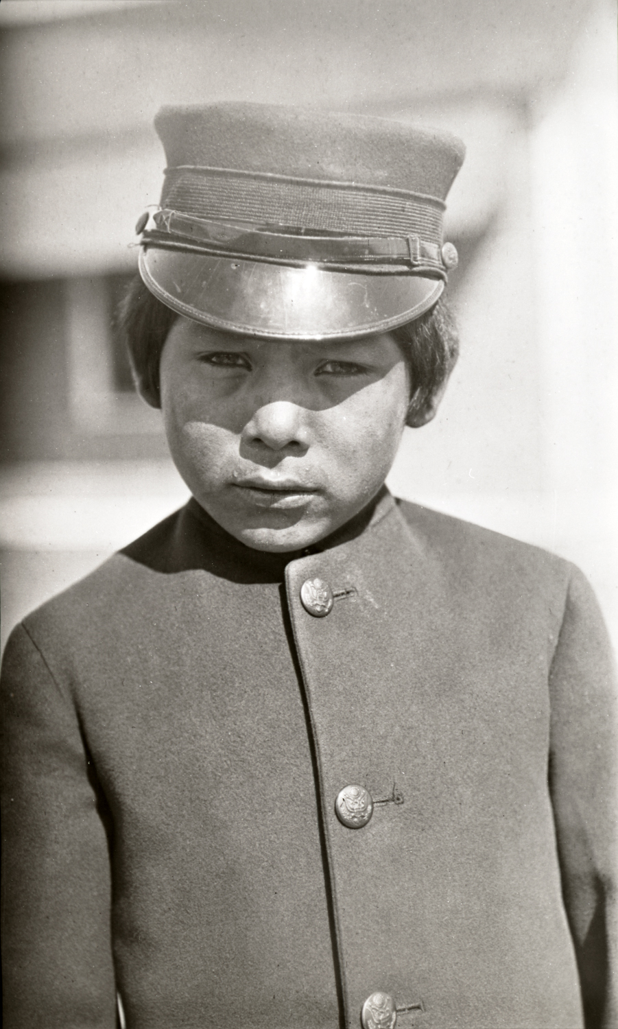Araphaho or Shoshone Boy, Wind River, Wind River Reservation, Wyoming, October 11, 1913. Photograph by Joseph Dixon. Courtesy of the Mathers Museum of World Cultures, Wanamaker Collection, Indiana University, Bloomington, I.N., W-5516.