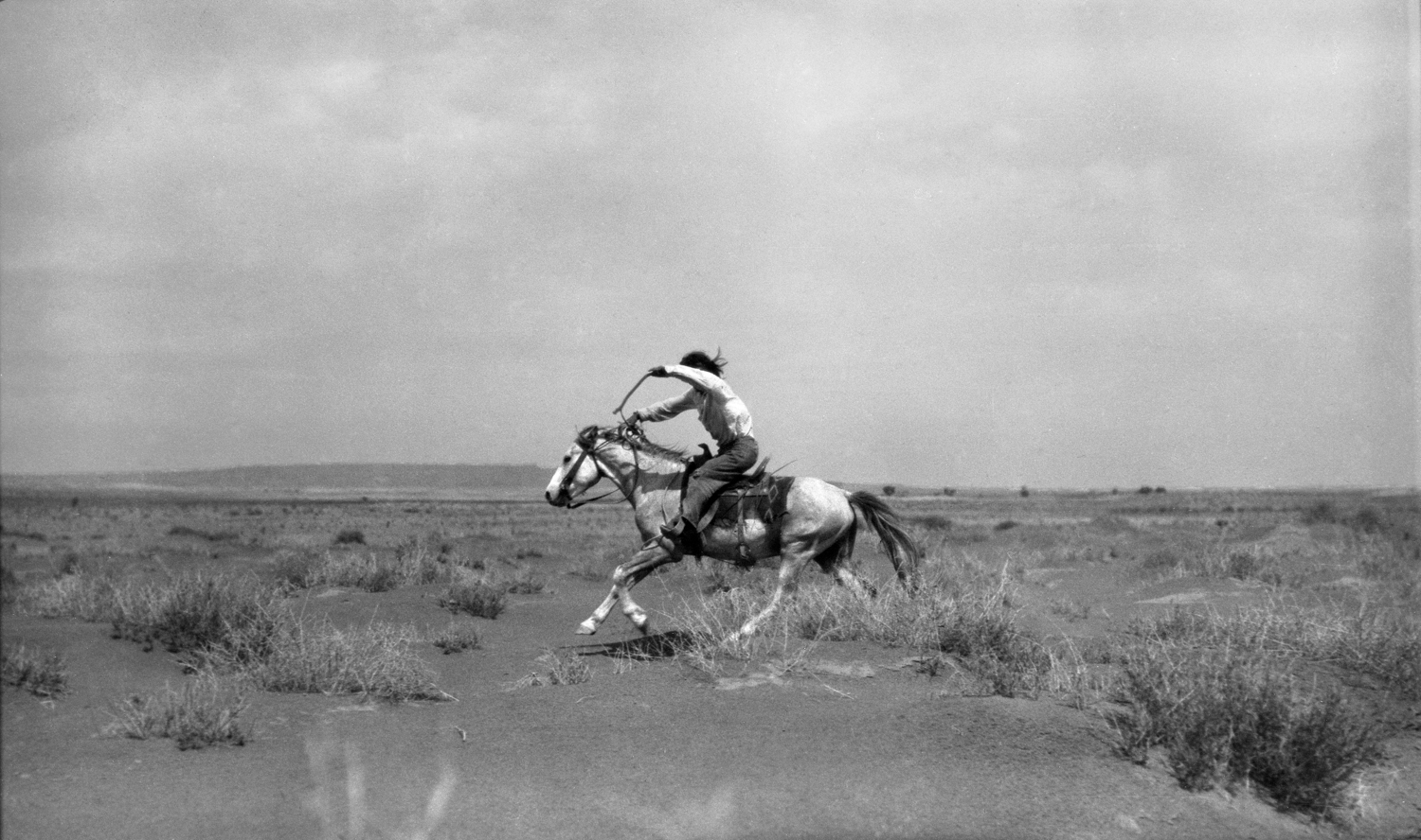 Hopi Boy Racing Horse, Hopi Reservation, Arizona, July 8, 1908. Photograph by Joseph Dixon. Courtesy of the Mathers Museum of World Cultures, Wanamaker Collection, Indiana University, Bloomington, I.N., W-5687.